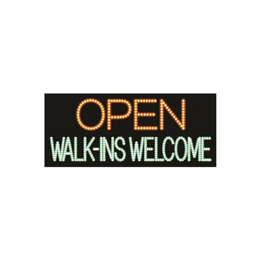 Cre8tion LED signs "Open Walk-Ins Welcome", O#0501, 23068 KK BB