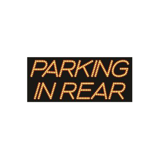 Cre8tion LED signs "Parking In Rear", P#0101, 23069 KK BB