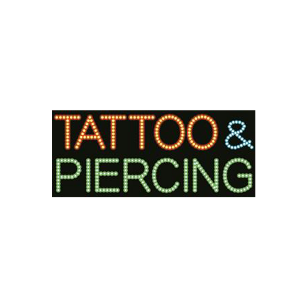 Cre8tion LED signs "Tattoo & Piercing", T#0301, 23083 KK BB