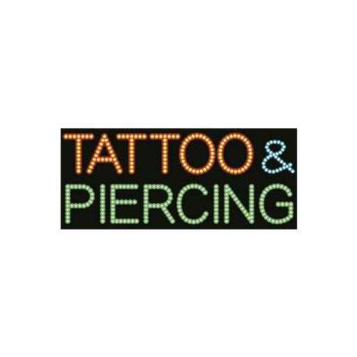 Cre8tion LED signs "Tattoo & Piercing", T#0301, 23083 KK BB
