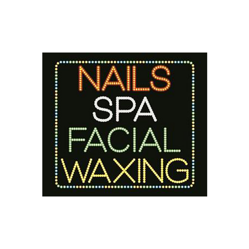Cre8tion LED Signs "Nail Spa Facial Waxing", N#0601, 23094 KK BB