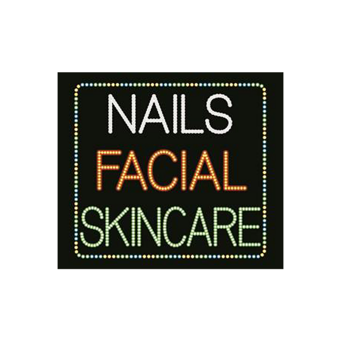 Cre8tion LED Signs "Nail Facial Skincare", N#0603, 23096 KK BB