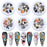 Airtouch 3D Halloween Metal Alloy Nail Art, 6 Jars/Set