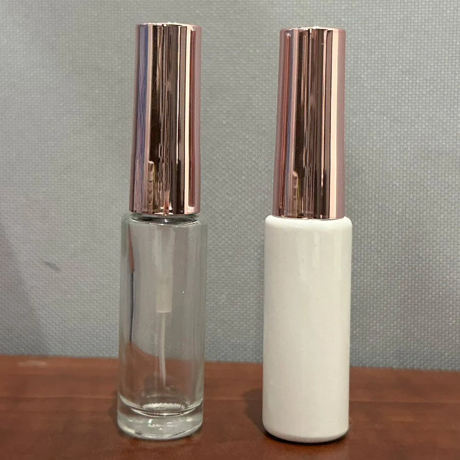 Cre8tion Nail Art Bottle With Champagne Gold Cap 0.33oz, White (Pk: 480 pcs/case)
