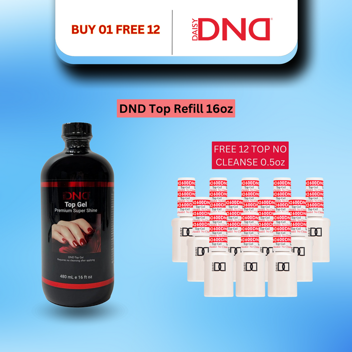 DND Top No Clean Gel Refill 16oz, Buy 01 Get 12 DND Top No Clean 0.5oz FREE: Nhà sản xuất không gắn Seal