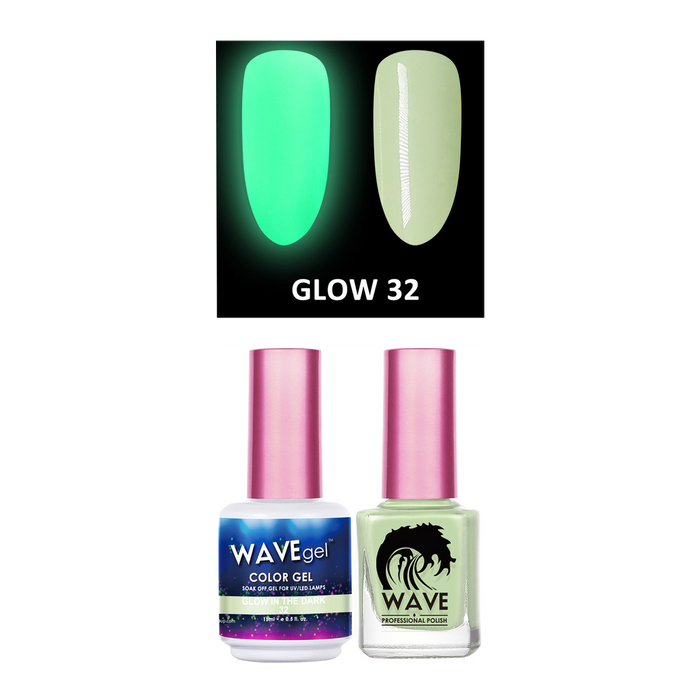Wave Gel DUO, Glow In The Dark Collection, 0.5oz, Color List Note, 000