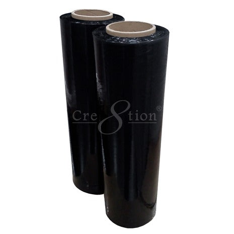 Cre8tion Plastic Pallet Wrap Roll, BLACK, 33005 (Packing: 4 rolls/case)