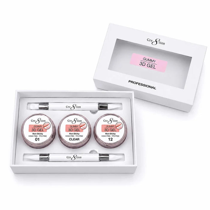 Cre8tion Gummy - 3D Gel, Set Box (HEMA & TPO Free)
