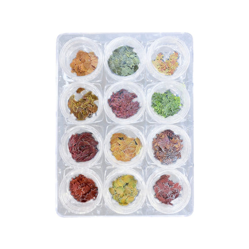 Airtouch Nail Art Paper, Autum Leaf Collection Set #03, 12 jars/box