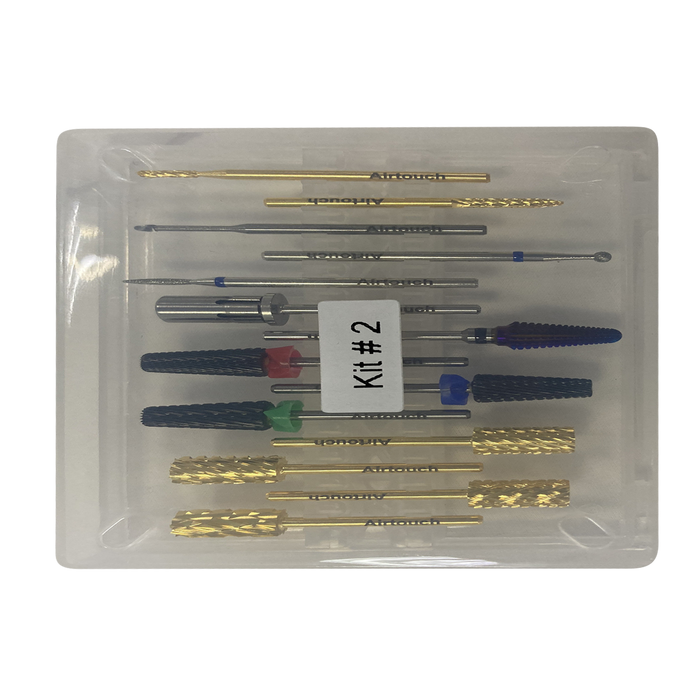 Airtouch Titanium Coated Drill Bit All In One Kit, #2