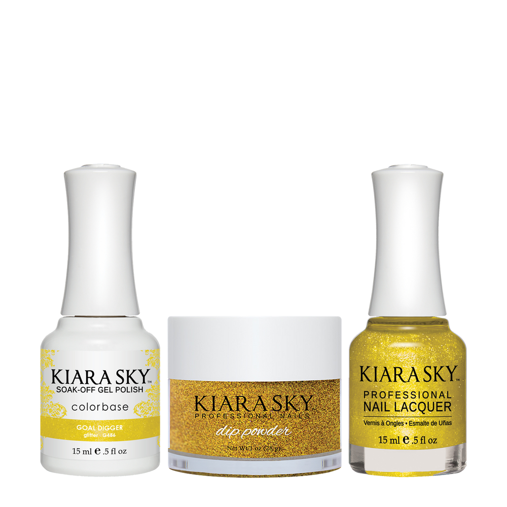 Kiara Sky 3in1 Dipping Powder + Gel Polish + Nail Lacquer, Color List In Note, 000