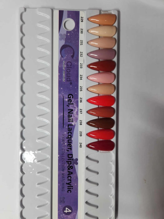 Chisel Cloud Nail Lacquer And Gel Polish, Hawaii Collection, 0.5oz, Color Chart