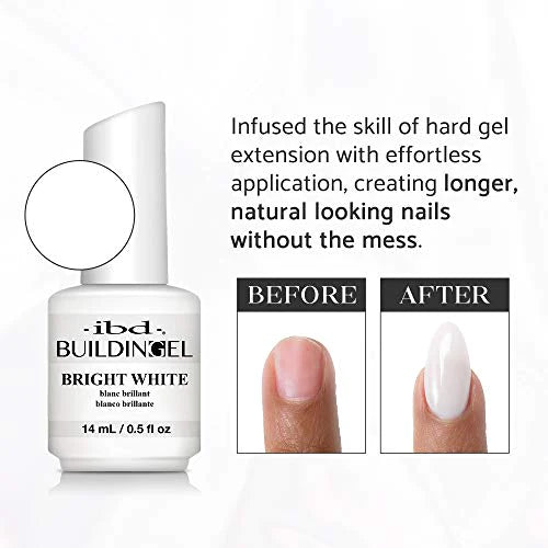 IBD Building Gel, BRIGHT WHITE, 0.5oz (Pk: 48 pcs/case)