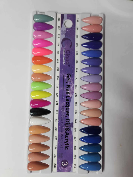 Chisel Cloud Nail Lacquer And Gel Polish, Hawaii Collection, 0.5oz, Color Chart