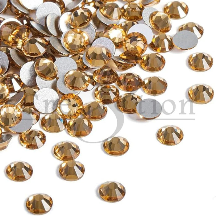 Cre8tion Rhinestone Nail Art - Light Topaz (Pk: 80 pcs/pack)