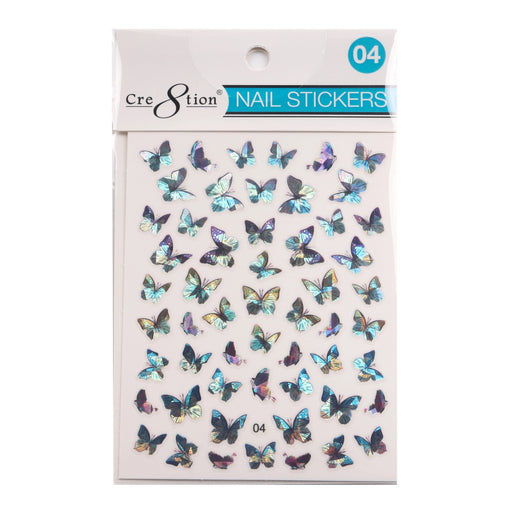 Cre8tion 3D Nail Art Sticker Butterfly, 04 OK0726LK