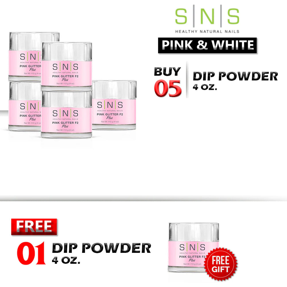 SNS Dipping Powder, Pink & White Collection, 4oz, Buy 5 Get 1 FREE