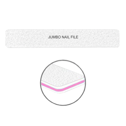 Cre8tion Nail Files JUMBO WHITE Sand, Grit 100/100, 07016 (Packing: 50 pcs/pack, 30 packs/case)