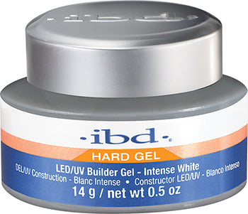 IBD Hard Gel LED/UV, Builder Gel, INTENSE WHITE, (JAR) 0.5oz (Pk: 36 pcs/case)
