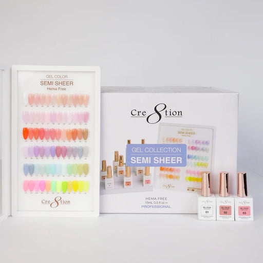 Cre8tion Kit (72 Colors) - HEMA Free SEMI-SHEER 0.5oz (HEMA Free)