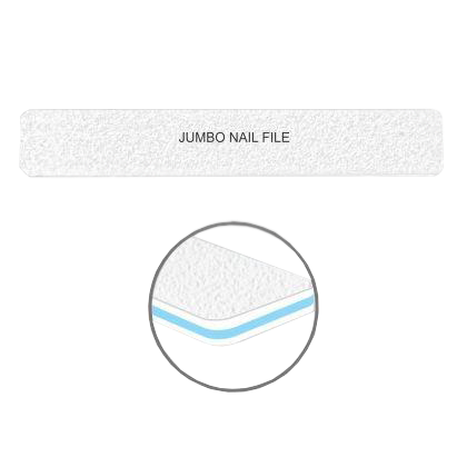 Cre8tion Nail File JUMBO White Sand, Grit 80/80, CASE (Pk: 50 pcs/pack, 3 packs/case)