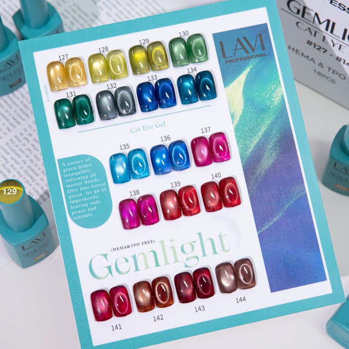 LAVI Cat Eye Kit (18 colors) - GEMLIGHT (#127 - #144) Collection