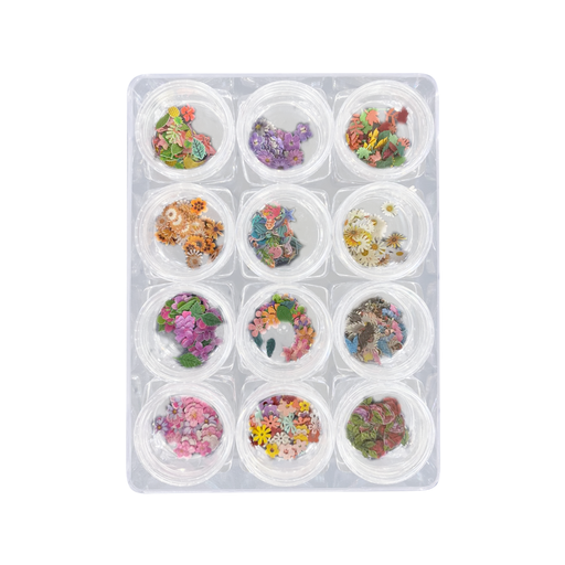 Airtouch Nail Art Paper, Spring Flower Collection Set #05, 12 jars/box