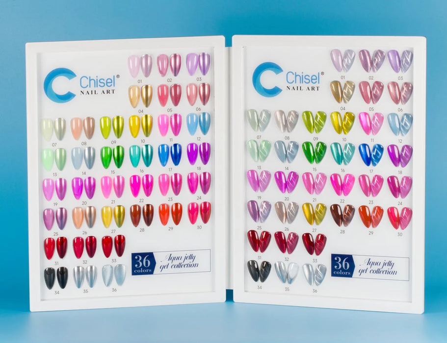 Chisel Aqua Jelly Cat Eye Gel Collection Set of 36 Colors