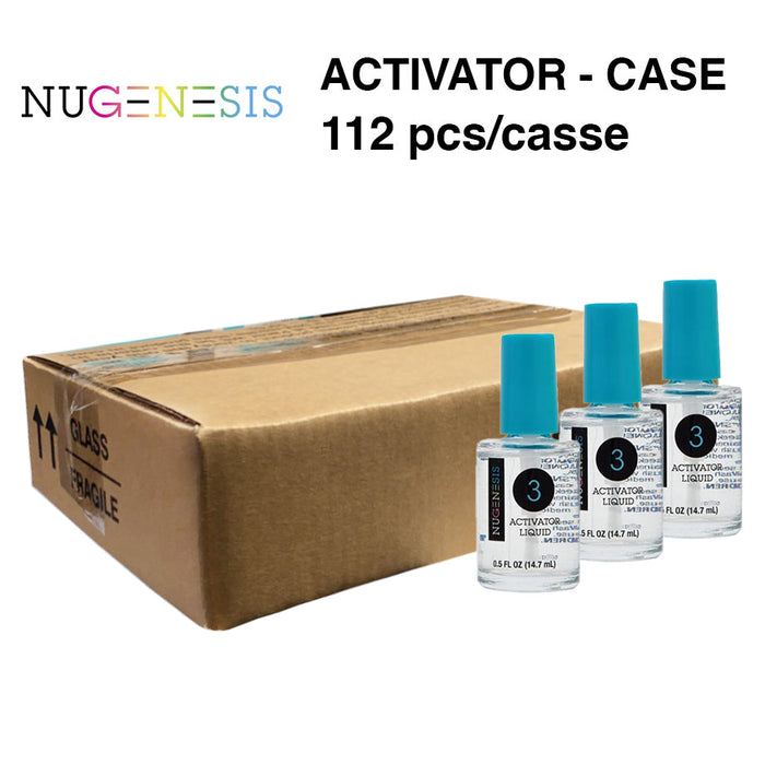 Nugenesis Dipping Gel, #03, ACTIVATOR LIQUID (Blue Cap), CASE, 0.5oz (Packing: 112 pcs/case)