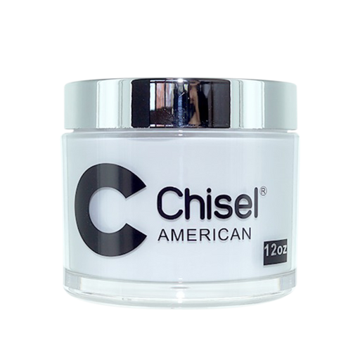 Chisel 2in1 Acrylic/Dipping Powder, Pink & White Collection, AMERICAN WHITE, 12oz (Packing: 60 pcs/case)