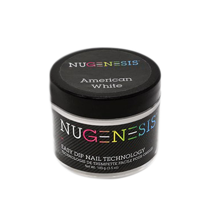 Nugenesis Dipping Powder, Pink & White Collection, AMERICAN WHITE, 3.5oz
