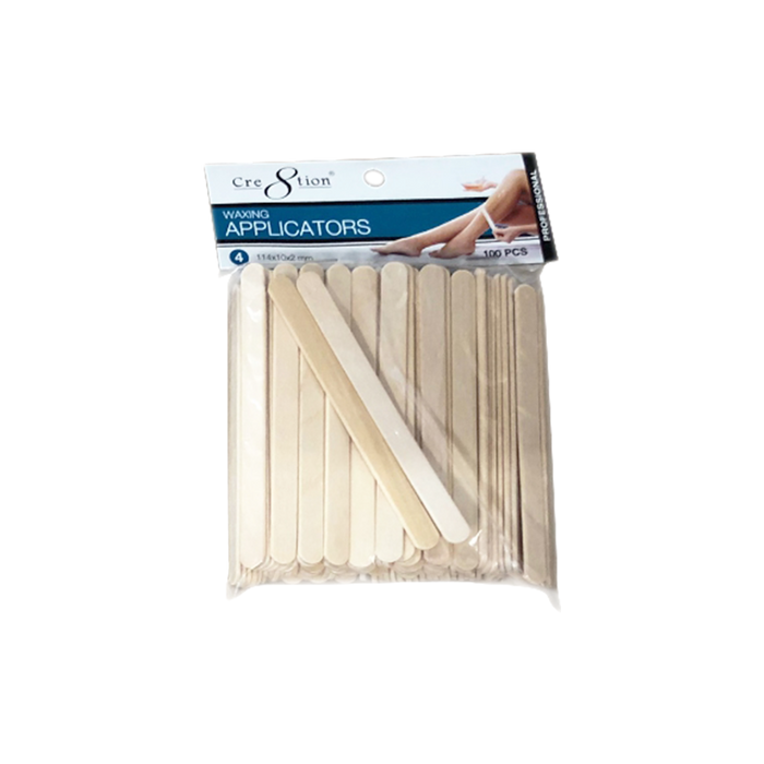 Cre8tion Disposable Applicators 4, 114x10x2mm (Packing: 100 pcs/packs, 100 packs/case)