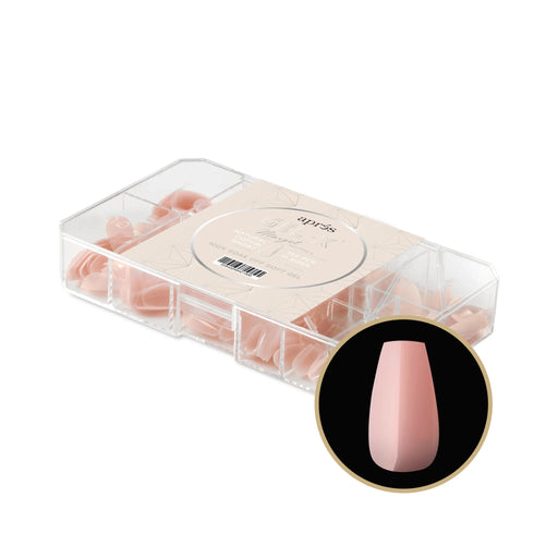 Apres Neutrals Gel-X Tips, Margot Neutrals Natural Coffin Short, N-CS, 57817 (PK: 150pcs/box)