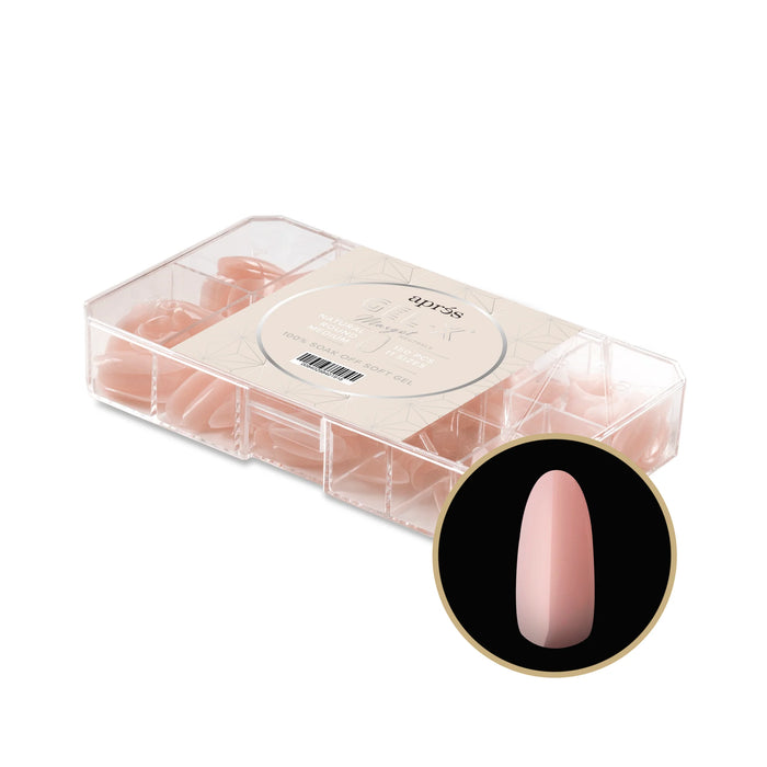 Apres Neutrals Gel-X Tips, Margot Neutrals Natural Round Medium, N-RM, 57823 (PK: 150pcs/box)