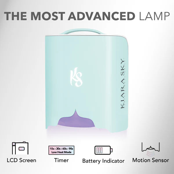 Kiara Sky Beyond Pro LED/UV CORDLESS Rechargable Lamp, BLUE