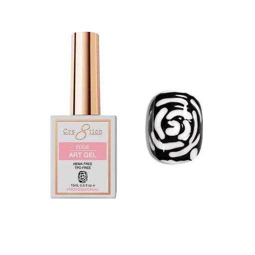 Cre8tion Art Gel 0.5oz – Edge Collection (Hema Free, Tpo Free), BLACK (Pk: 6 pcs/box)