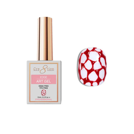 Cre8tion Art Gel 0.5oz – Edge Collection (Hema Free, Tpo Free), RED (Pk: 6 pcs/box)