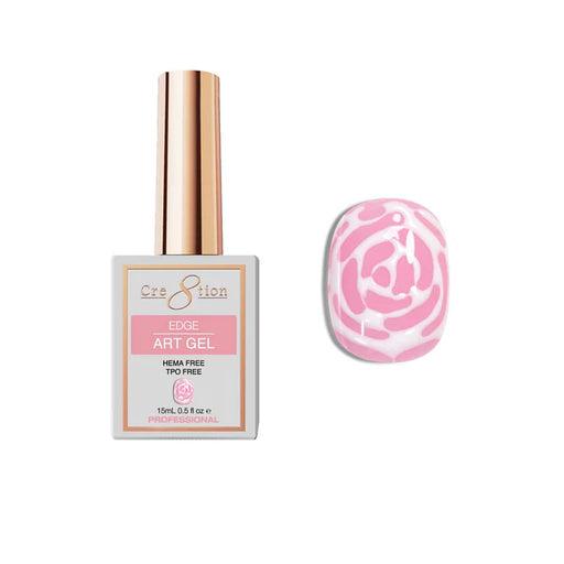 Cre8tion Art Gel 0.5oz – Edge Collection (Hema Free, Tpo Free), WHITE (Pk: 6 pcs/box)