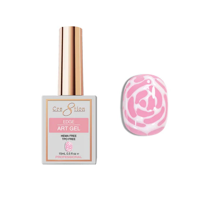 Cre8tion Art Gel 0.5oz – Edge Collection (Hema Free, Tpo Free), WHITE (Pk: 6 pcs/box)