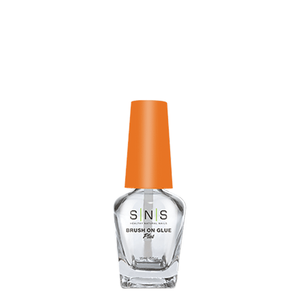 SNS Dipping Liquid, Glass Bottle, Brush On Glue (Orange Cap), 0.5oz (Packing: 84 pcs/case)