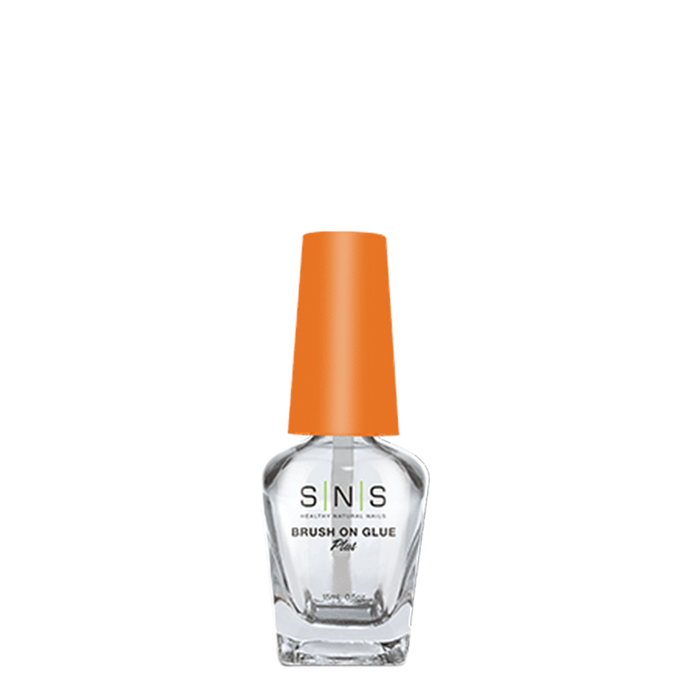 SNS Dipping Liquid, Glass Bottle, Brush On Glue (Orange Cap), 0.5oz (Packing: 84 pcs/case)