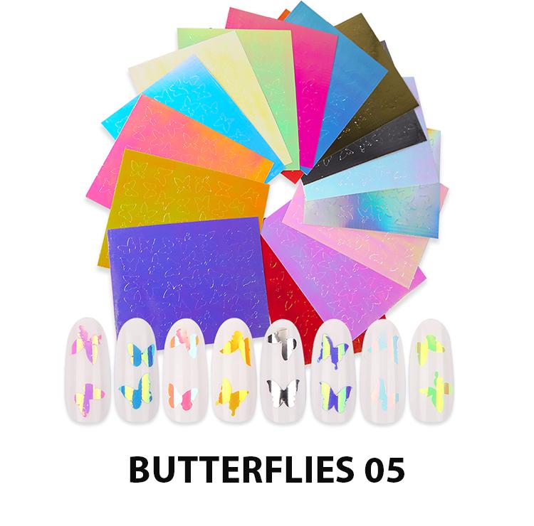 Cre8tion Nail Art Sticker, Butterflies, 05, 1101-1093, 16 pcs/bag OK1109MD