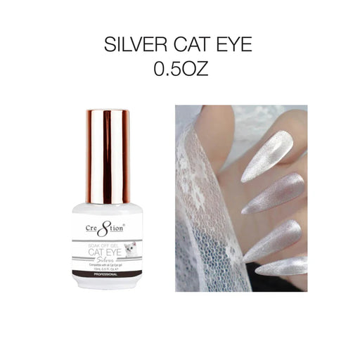 Cre8tion Silver Cat Eye Gel Polish, 0.5oz (Pk: 216 pcs/ case)