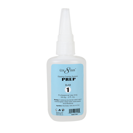 Cre8tion Dip Powder Refill 2oz - Step #1 PREP (Pk: 144 pcs/case)