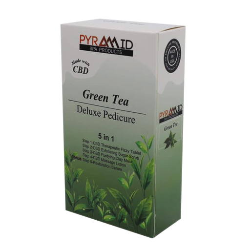 Pyramid GREEN TEA Deluxe Pedicure 5 in 1 with CBD (Packing: 50 packs/case)