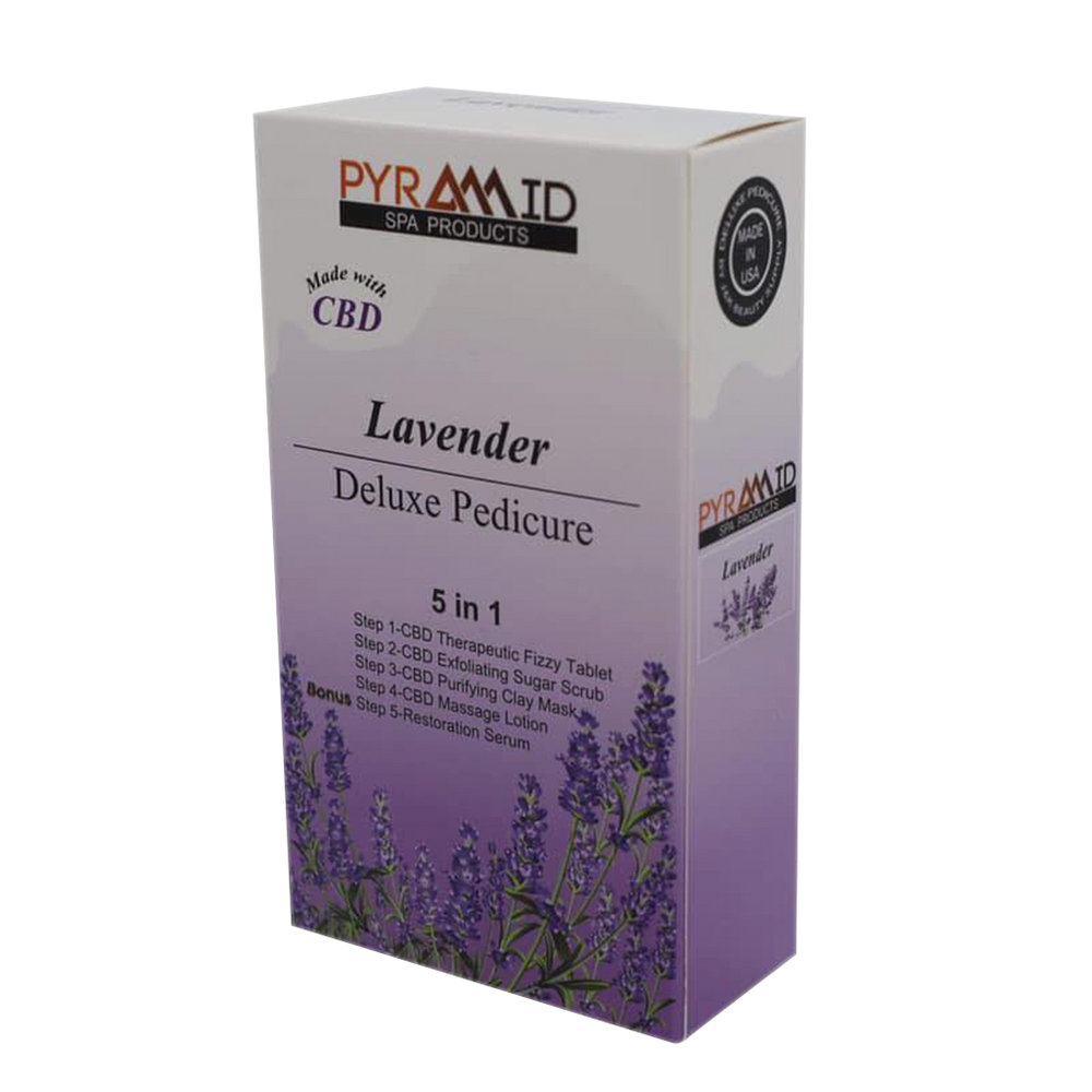 Pyramid LAVENDER Deluxe Pedicure 5 in 1 with CBD (Packing: 50 packs/case)