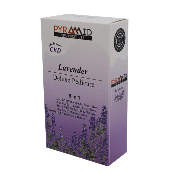 Pyramid LAVENDER Deluxe Pedicure 5 in 1 with CBD, CASE (Pk: 50 packs/case)