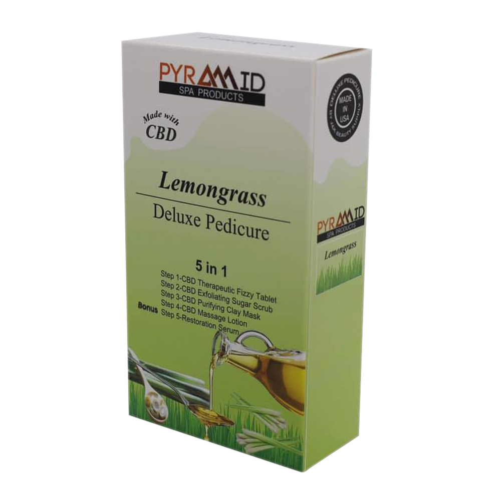Pyramid LEMONGRASS Deluxe Pedicure 5 in 1 with CBD, CASE (Pk: 50 packs/case)