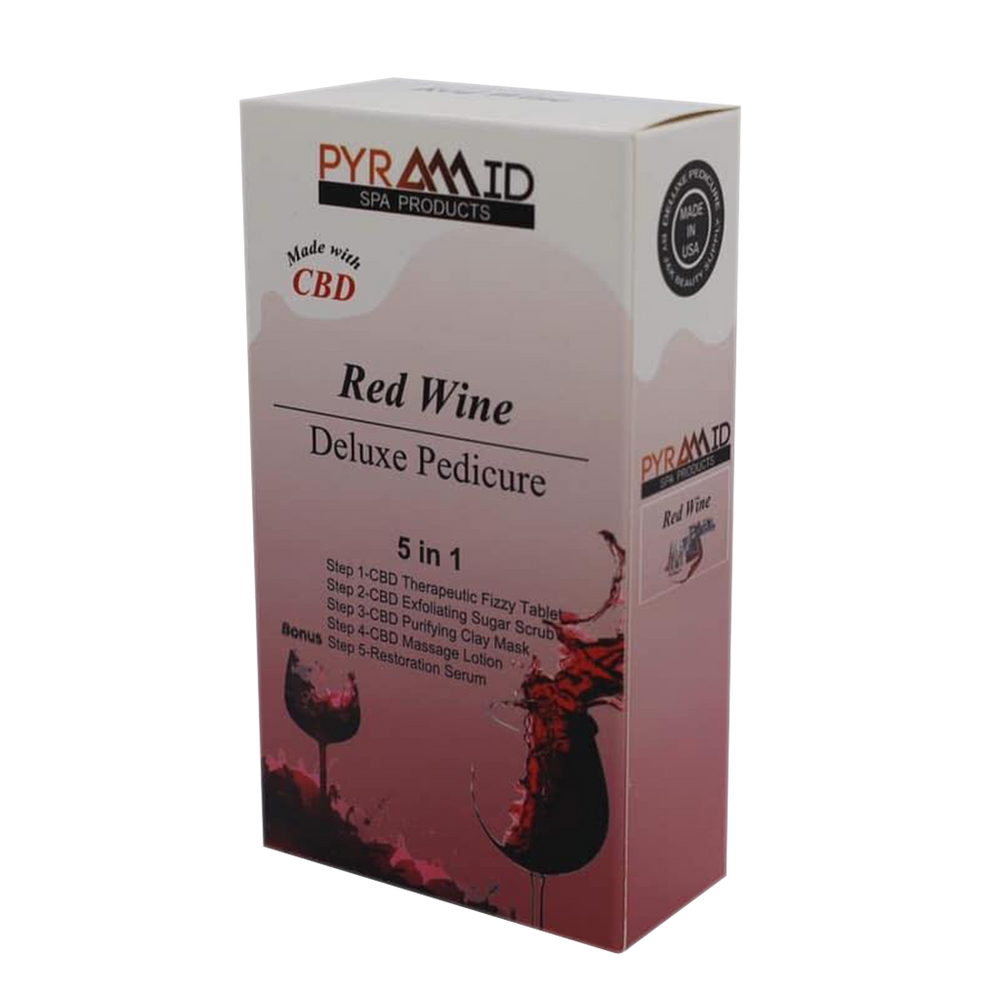 Pyramid RED WINE Deluxe Pedicure 5 in 1, CASE, (Pk: 50 packs/case)