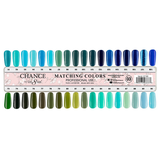Chance Gel Polish & Nail Lacquer (by Cre8tion), Tips Sample #03 (From 73 To 108)